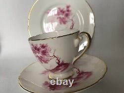 1960s Shelley Rural England 14305 tea cup & saucer, plate & Sugar Bowl