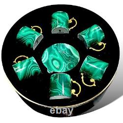 -20% L'OBJET Malachite Espresso cup Set, Limoges Porcelain BRAND NEW £540 RRP