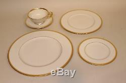 20 Pcs Lenox Tuxedo J-33 Gold China 4 X 5 Dinner Salad Bread Plate Cup & Saucer