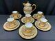 20 Piece C. Ahrenfeldt Limoges Gold Encrusted Teapot, Cups & Saucers, Plates