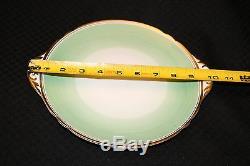 20pc Vintage SHELLEY Green & Gold #12845 Cup, Saucer & Dessert Set, England