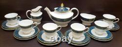 21 Piece Royal Doulton Tea Set For 6 Carlyle Teapot Cups Saucers Milk Sugar