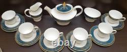 21 Piece Royal Doulton Tea Set For 6 Carlyle Teapot Cups Saucers Milk Sugar