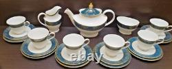 21 Piece Royal Doulton Tea Set For 6 Carlyle Teapot Cups Saucers Milk Sugar
