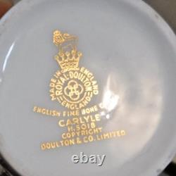 21 Piece Royal Doulton Tea Set For 6 Carlyle Teapot Cups Saucers Milk Sugar
