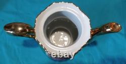22 K GOLD WALDERSHOF BAVARIA COFFEE POT, Creamer & Sugar, Demitasse Cups&Saucers