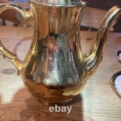 22 Karat Gold Handarbait Bavaria Germany Tea Set