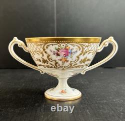 23 Pics Antique Richard Wehsner Dresden HP Floral Gold Encrusted Cups & Saucers