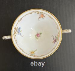 23 Pics Antique Richard Wehsner Dresden HP Floral Gold Encrusted Cups & Saucers