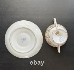 23 Pics Antique Richard Wehsner Dresden HP Floral Gold Encrusted Cups & Saucers