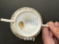 23 Pics Antique Richard Wehsner Dresden HP Floral Gold Encrusted Cups & Saucers