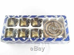 24K Hand Painted Gold Cup Saucer Set Espresso Tea V Stakias Designs Hand Greece