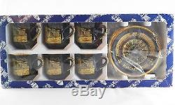 24K Hand Painted Gold Cup Saucer Set Espresso Tea V Stakias Designs Hand Greece