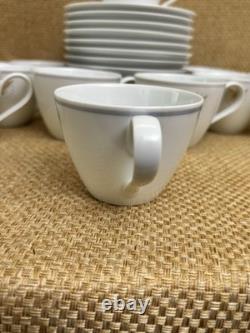 24 Piece Set Pan Am President Pattern Cups & Saucers Noritake Japan Gold Eagle