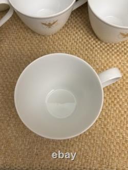 24 Piece Set Pan Am President Pattern Cups & Saucers Noritake Japan Gold Eagle