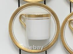 24pcs Aynsley Elizabeth 7947 Gold Encrusted Laurel Demitasse Coffee Set for Ten