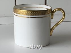 24pcs Aynsley Elizabeth 7947 Gold Encrusted Laurel Demitasse Coffee Set for Ten