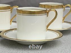24pcs Aynsley Elizabeth 7947 Gold Encrusted Laurel Demitasse Coffee Set for Ten