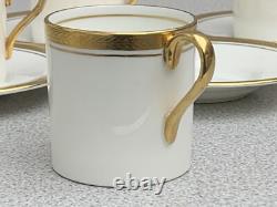 24pcs Aynsley Elizabeth 7947 Gold Encrusted Laurel Demitasse Coffee Set for Ten