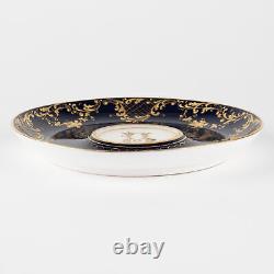 2 ½ Footed Cup & Saucer, Cobalt & Gold with Hand Painted Putti, Ambrosius Lamm W