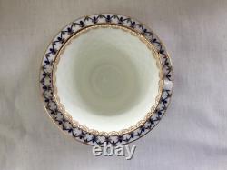 2 Lomonosov Imperial Porcelain Cobalt & Gold Net Coffee Espresso Cups & Saucers