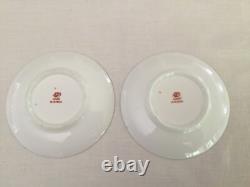2 Lomonosov Imperial Porcelain Cobalt & Gold Net Coffee Espresso Cups & Saucers