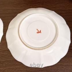 2 Sets Arita Kisen Ware Coffee Cups and Saucers, Black with Gold Accents Japan