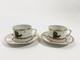 2x Cartier Limoges La Maison De Louis Cartier Cups & Saucers
