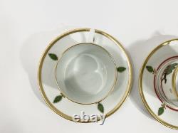 2x Cartier Limoges La Maison de Louis Cartier Cups & Saucers