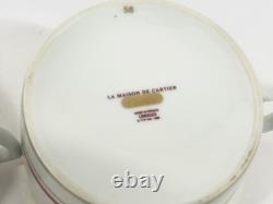 2x Cartier Limoges La Maison de Louis Cartier Cups & Saucers