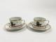 2x Cartier Limoges La Maison De Louis Cartier Cups & Saucers 1x Saucer Chip