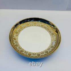 32-Piece Luxury Porcelain Dinnerware Set White Gold Rim Plates Bowls Cups Tray