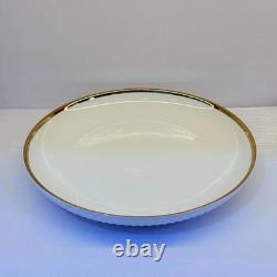 32pc Luxury White Dinnerware Set Gold Rim Porcelain Plates Bowls Cups & Tray