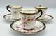 3 Cobalt & Gold Grainger & Co Worcester Cups & Saucers, Royal China Works, 3727