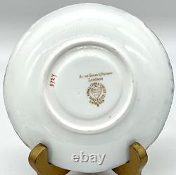 3 Cobalt & Gold Grainger & Co Worcester Cups & Saucers, Royal China Works, 3727