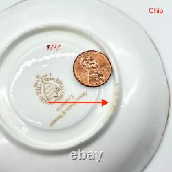 3 Cobalt & Gold Grainger & Co Worcester Cups & Saucers, Royal China Works, 3727