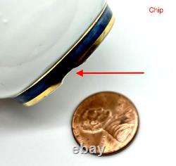 3 Cobalt & Gold Grainger & Co Worcester Cups & Saucers, Royal China Works, 3727