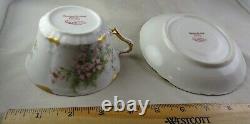 3 Haviland Antique Porcelain Floral Gold Schleiger 146 Variant  Cup & Saucers