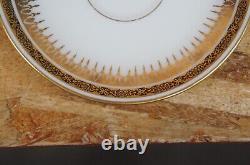 4 Antique French Pouyat Limoges Ivory Gold Demitasse Tea Coffee Cups Saucers 4