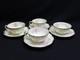 4 Haviland Limoges Schleiger 442b Pink Floral Double Gold Rim Tea Cups & Saucers