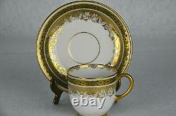 4 J. P. L. France Demitasse Cups & Saucers Gold Trim & Extra Cup (AM8918)