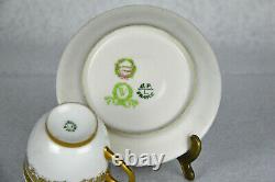 4 J. P. L. France Demitasse Cups & Saucers Gold Trim & Extra Cup (AM8918)