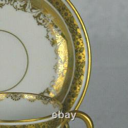 4 J. P. L. France Demitasse Cups & Saucers Gold Trim & Extra Cup (AM8918)