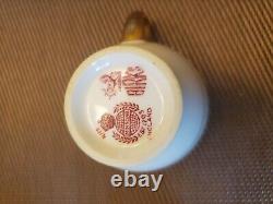 4 MINTON K159 Bone China White Gold Gilt DEMITASSE Tea Cups & Saucers