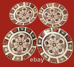 4 ROYAL CROWN DERBY OLD IMARI FLAT COFFEE TEACUP CUPS and SAUCERS 1128