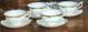 4 Sets Coalport Eden Cups & Saucers Gold On White Background