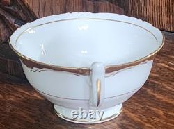 4 Sets Coalport Eden Cups & Saucers Gold on White Background