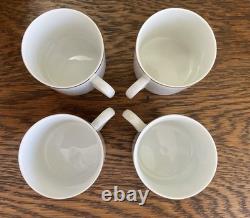 4 Tiffany & Co Demitasse/Espresso Cups & Saucers Gold Trim Holds 5 oz PRISTINE