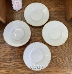 4 Tiffany & Co Demitasse/Espresso Cups & Saucers Gold Trim Holds 5 oz PRISTINE