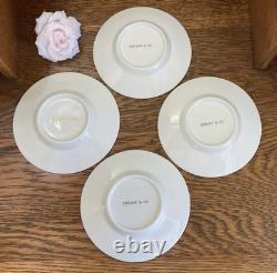 4 Tiffany & Co Demitasse/Espresso Cups & Saucers Gold Trim Holds 5 oz PRISTINE